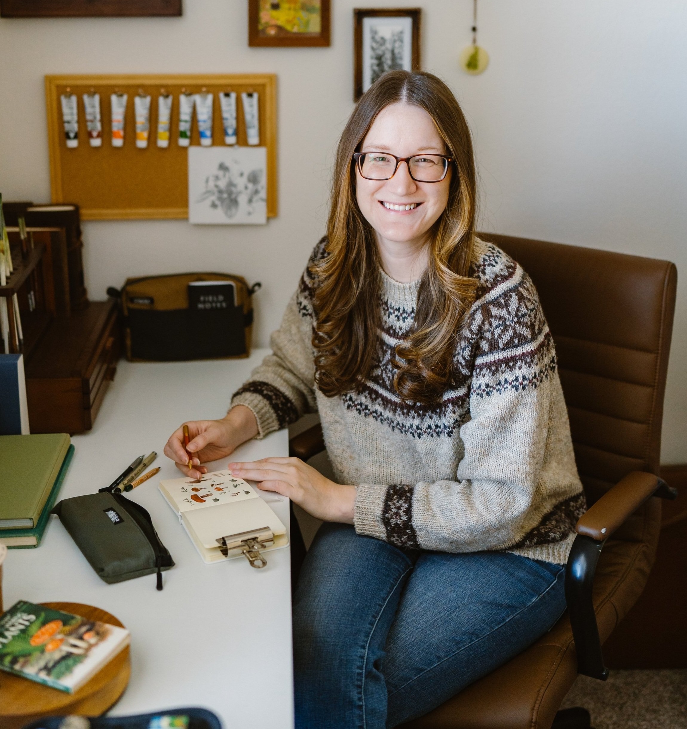 Jaclyn painting outdoors