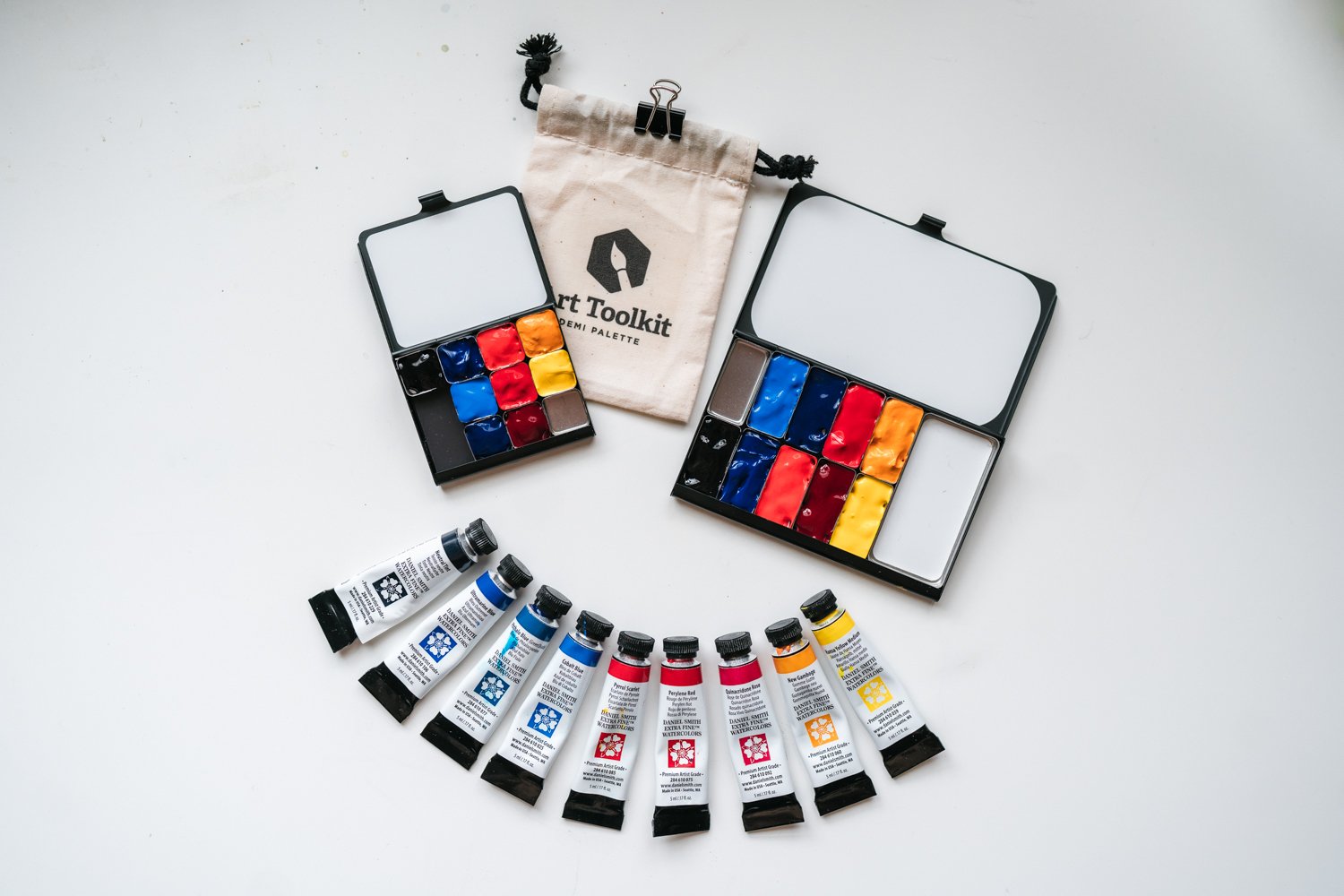 Watercolor palette setup