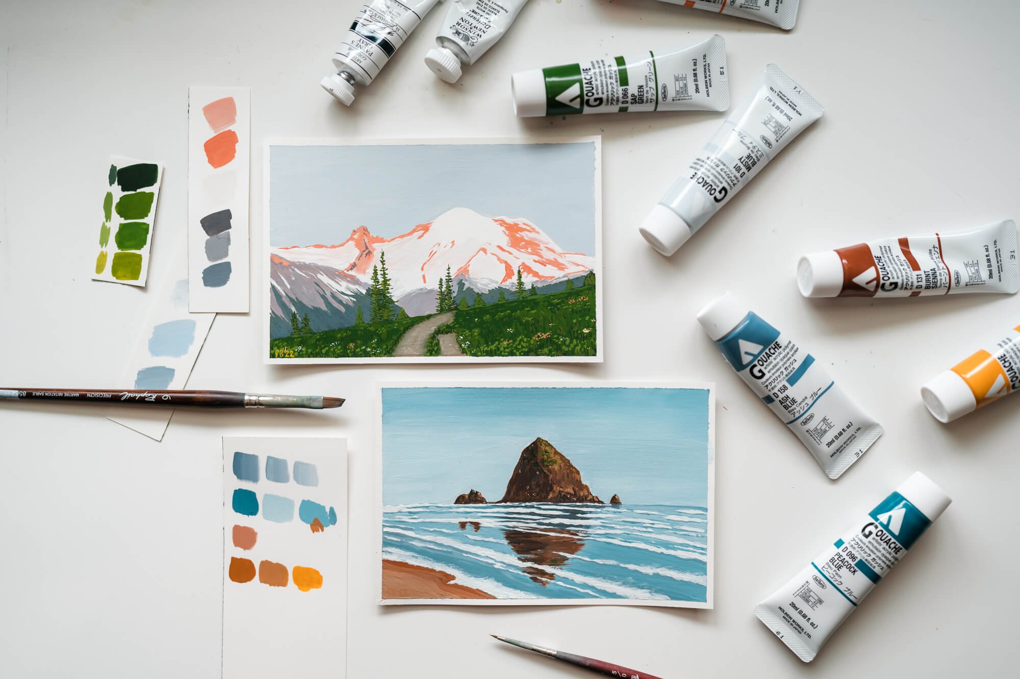 Mount Rainier and Canon Beach