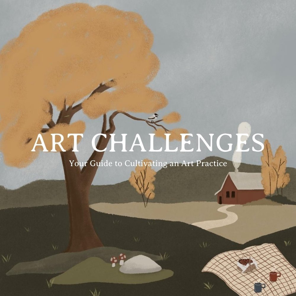 Art Challenges Guide & Printable Workbook